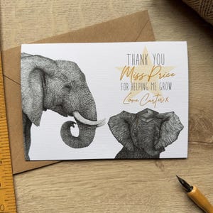 Carte de remerciement personnalisée pour professeur|Carte de professeur de maternelle|Carte de professeur de maternelle|Carte d'assistante enseignante|Carte de remerciement|Carte pour professeur