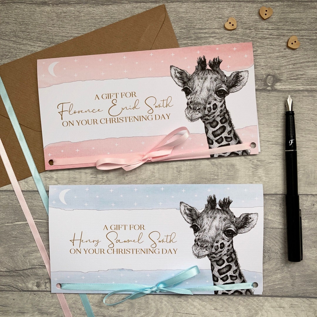 Personalised Christening Money Wallet, Christening Gift Envelope