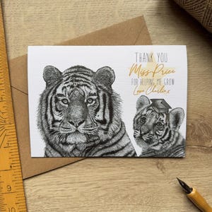 Carte de remerciement personnalisée pour professeur|Carte de professeur de maternelle|Carte de professeur de maternelle|Carte d'assistante enseignante|Carte de remerciement|Carte pour professeur