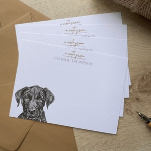 Personalised Labrador NoteCards|Pack of 8 Notecards|Dog Notecards|Personalised Stationery|Notelets|Thank You Cards|Any Occasion Notecards