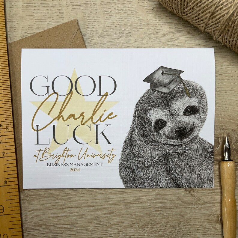 Personalised Good Luck at University Card|univeristy Card|off to Uni ...