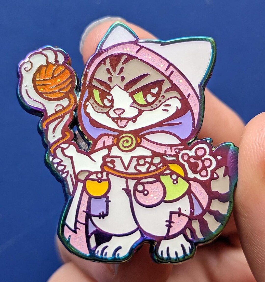 Hard Enamel Cat Pin - Etsy