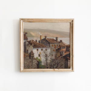 European Cityscape Print: Moody Vintage Architecture Wall Art