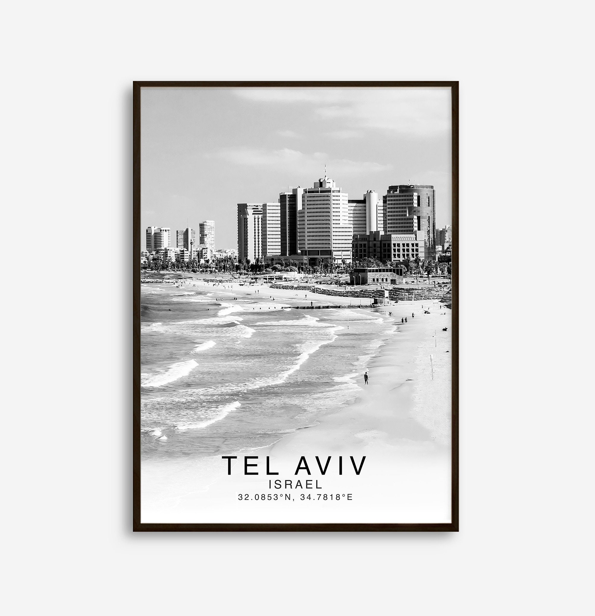 Tel Aviv Print Schwarz weiß Tel Aviv Poster Tel Aviv Poster Etsy.de