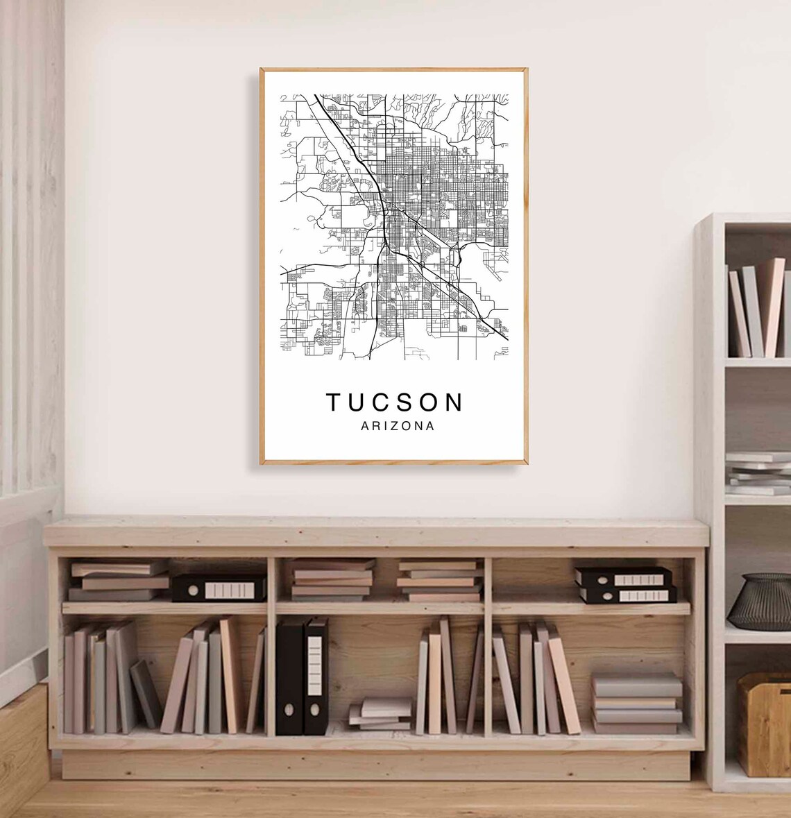 Tucson Map Tucson City Map Map Poster Map Print Tucson Map | Etsy
