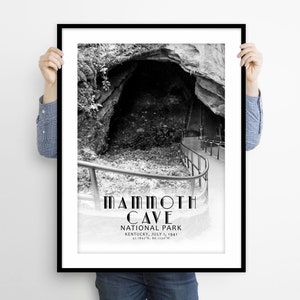 Mammoth Cave National Park Poster, National Park Travel Poster, Kentucky National Park, Art Print Mammoth Cave, Mammoth Cave Souvenir