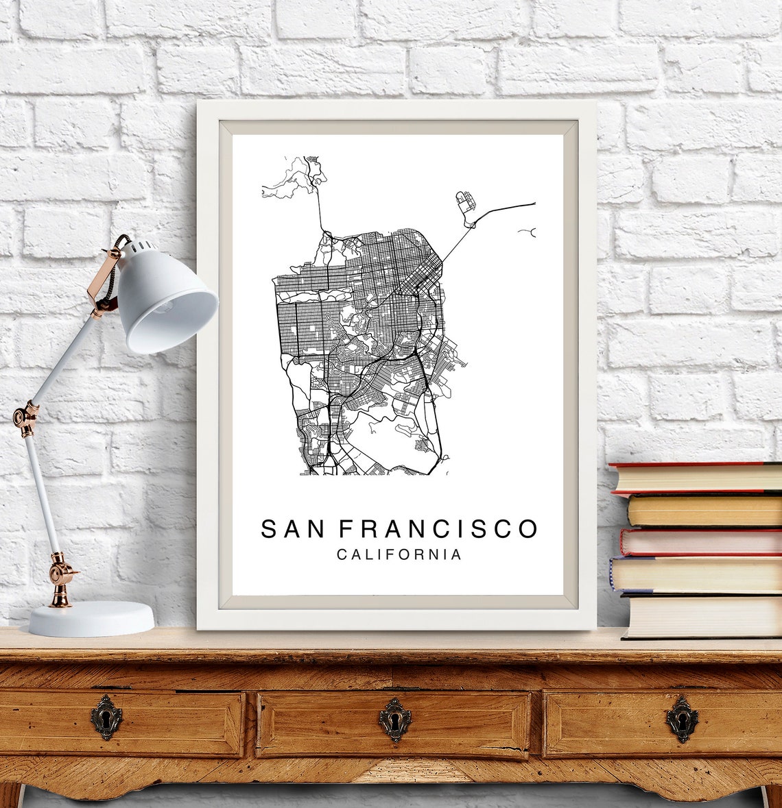 Custom Map Wall Art Print Poster Set of 3 City Map Street | Etsy