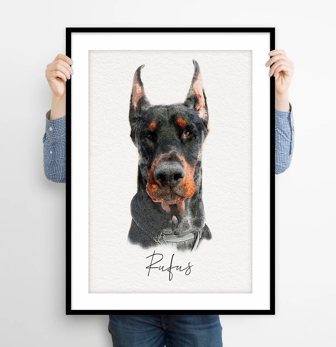 Custom Pet Portraits | Personalized Dog & Cat Memory Art - Etsy