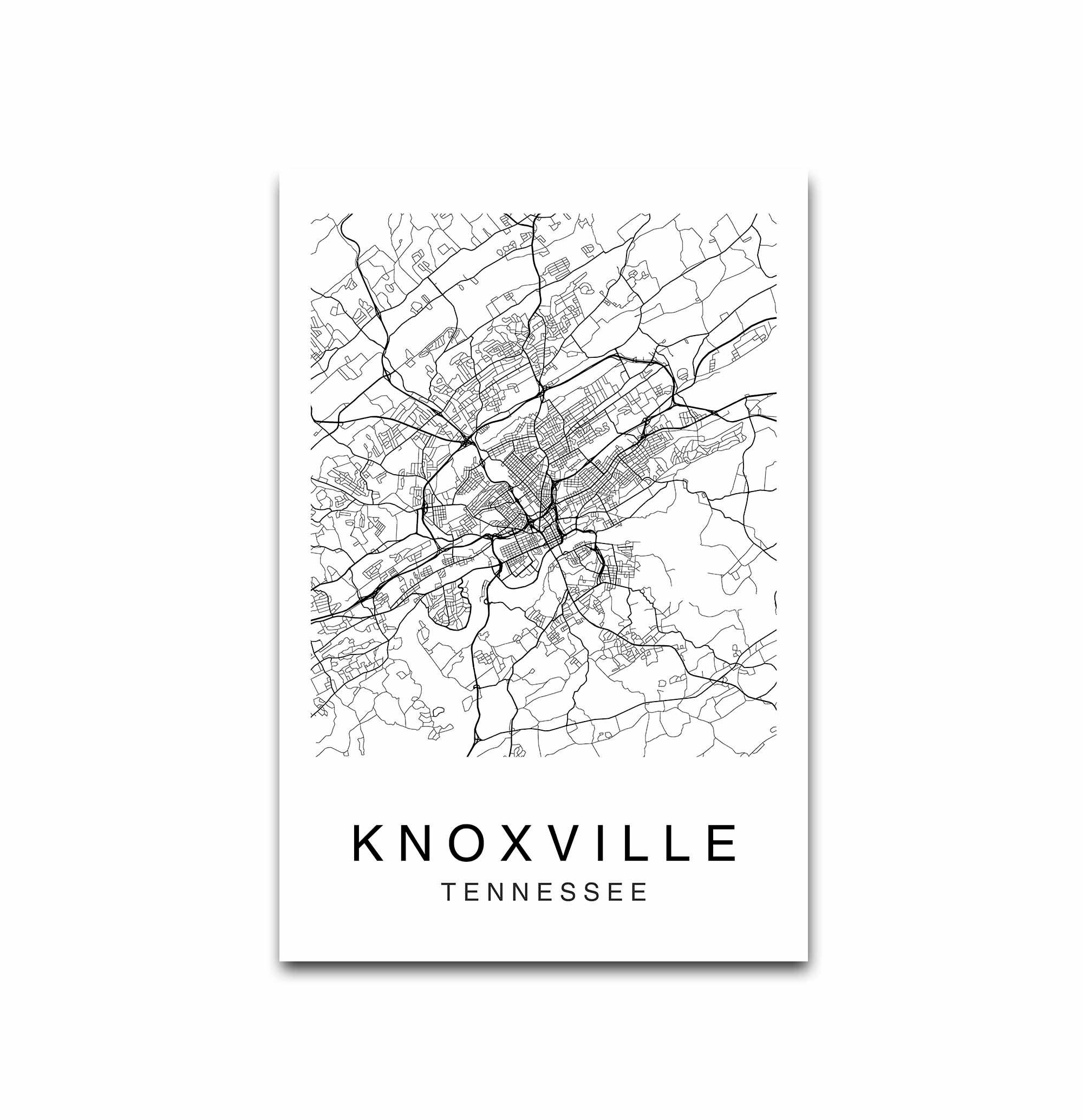 Knoxville Map Minimalist Map Knoxville Map Print Knoxville | Etsy