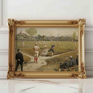 Poster con stampa di baseball, stampe artistiche vintage di baseball, stampe sportive da parete, regalo per tifosi di baseball, decorazioni artistiche di baseball, stampa di poster sportivi