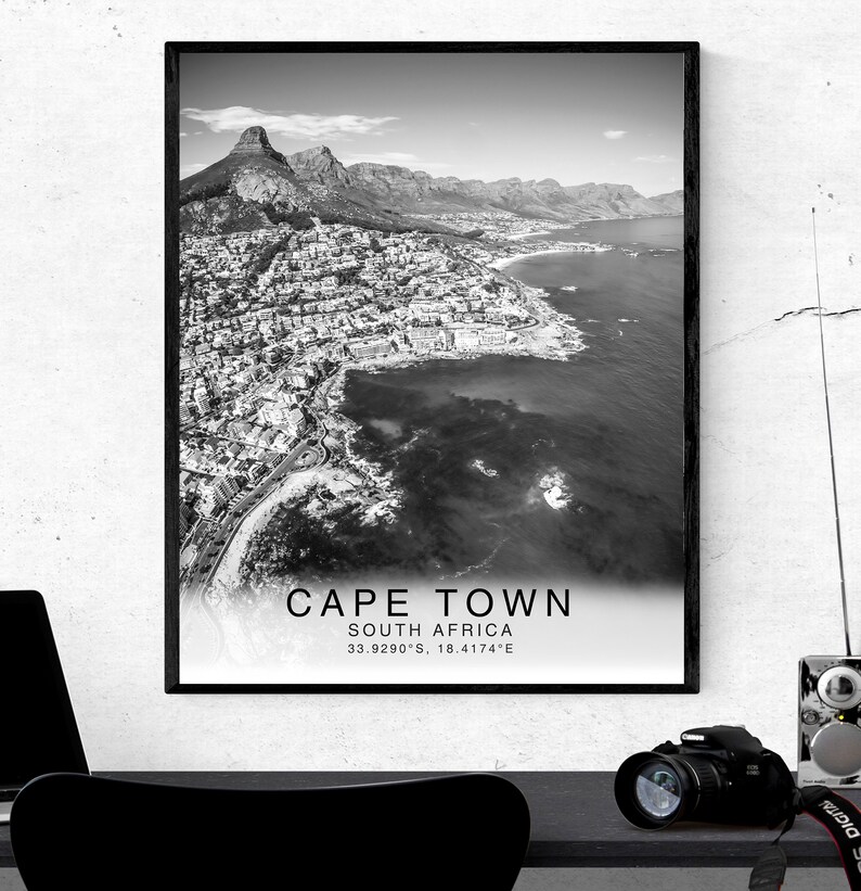 Cape Town Wall Art South Africa Wall Art Landscape Print Etsy