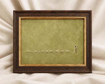 Jesus & Sheep Wall Art, Minimalist Christian Prints, Pastoral Abstract Landscape in Soft Green for Church Decor