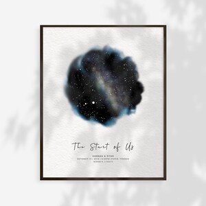 Regalo de mapa estelar personalizado, impresión del cielo nocturno, carta estelar personalizada, póster de mapa estelar, arte de constelaciones, arte de mapa celeste, regalo de aniversario