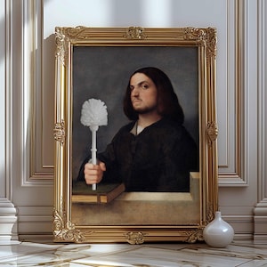 Arte divertente per il bagno, stampe divertenti modificate per il bagno, arte per il bagno degli ospiti, arte murale massimalista, arte modificata per il bagno, bagno retrò, poster divertenti per l'ufficio