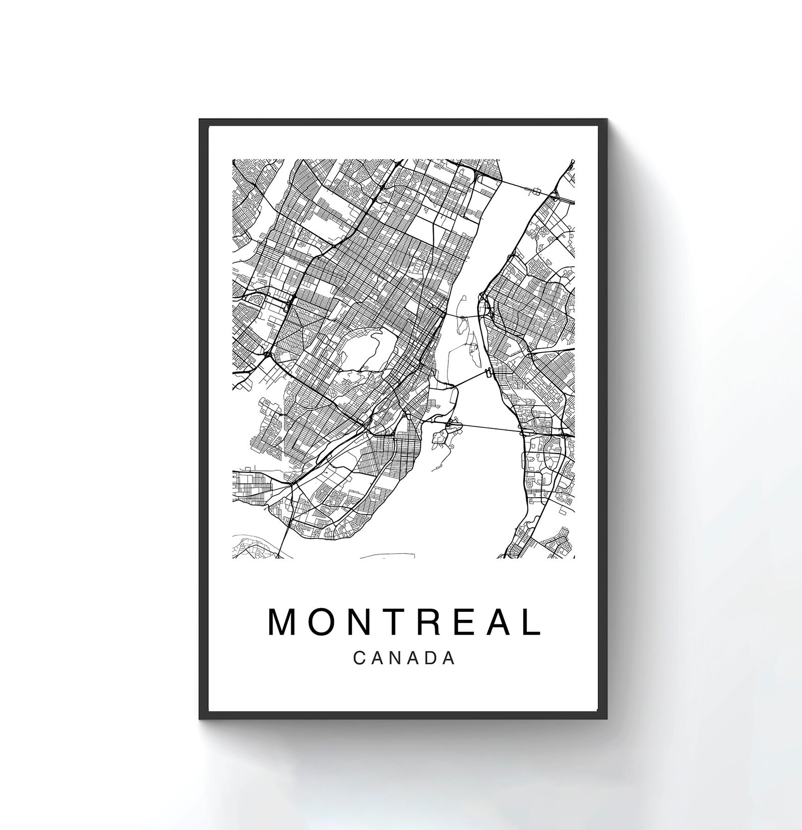 Montreal Map Print, Montreal Map Poster Wall Art, City Map, Printable Map Art, Digital Download ...