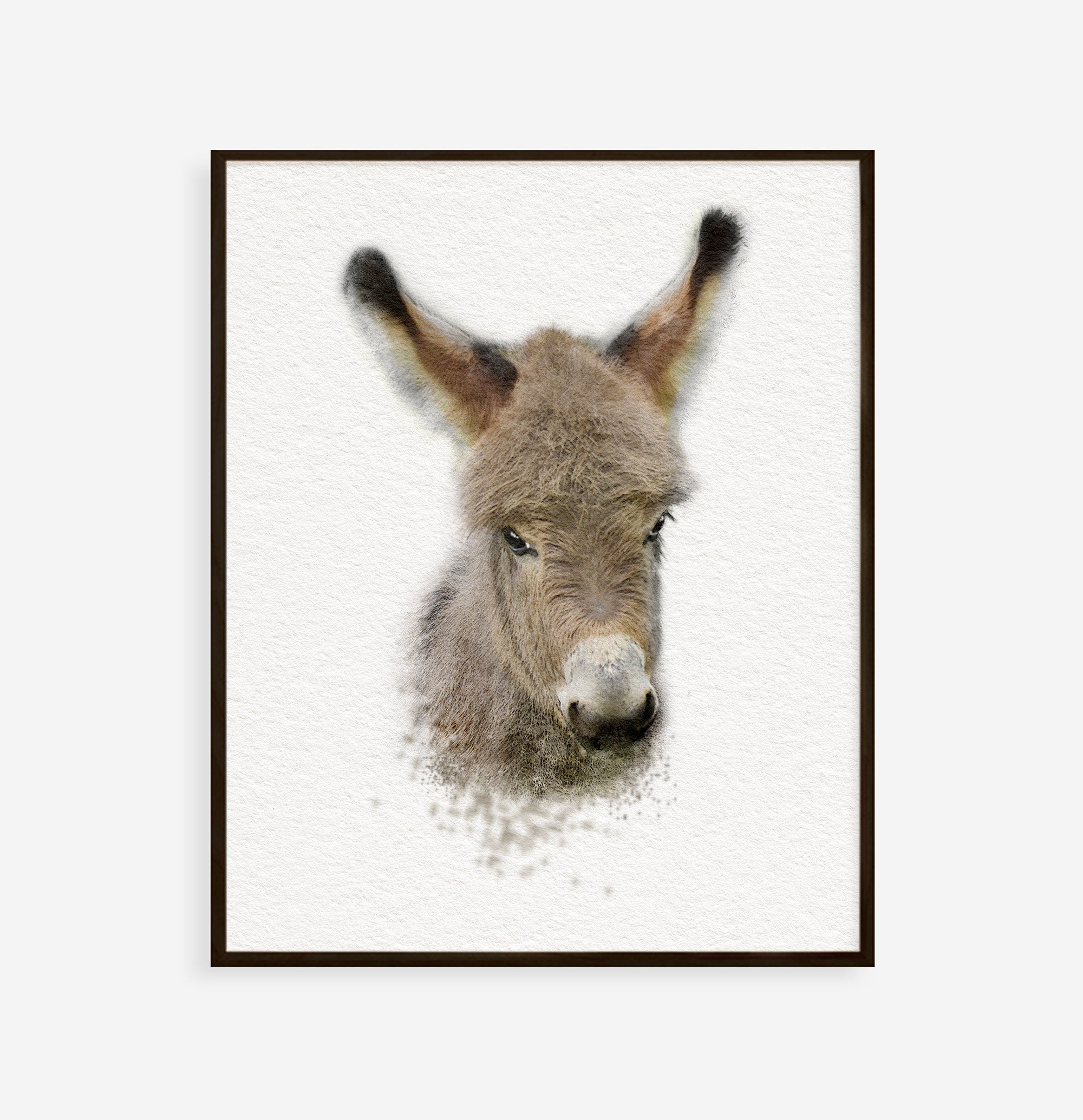 Donkey Print Nursery Animal Wall Art Baby Shower Gift Kids Etsy