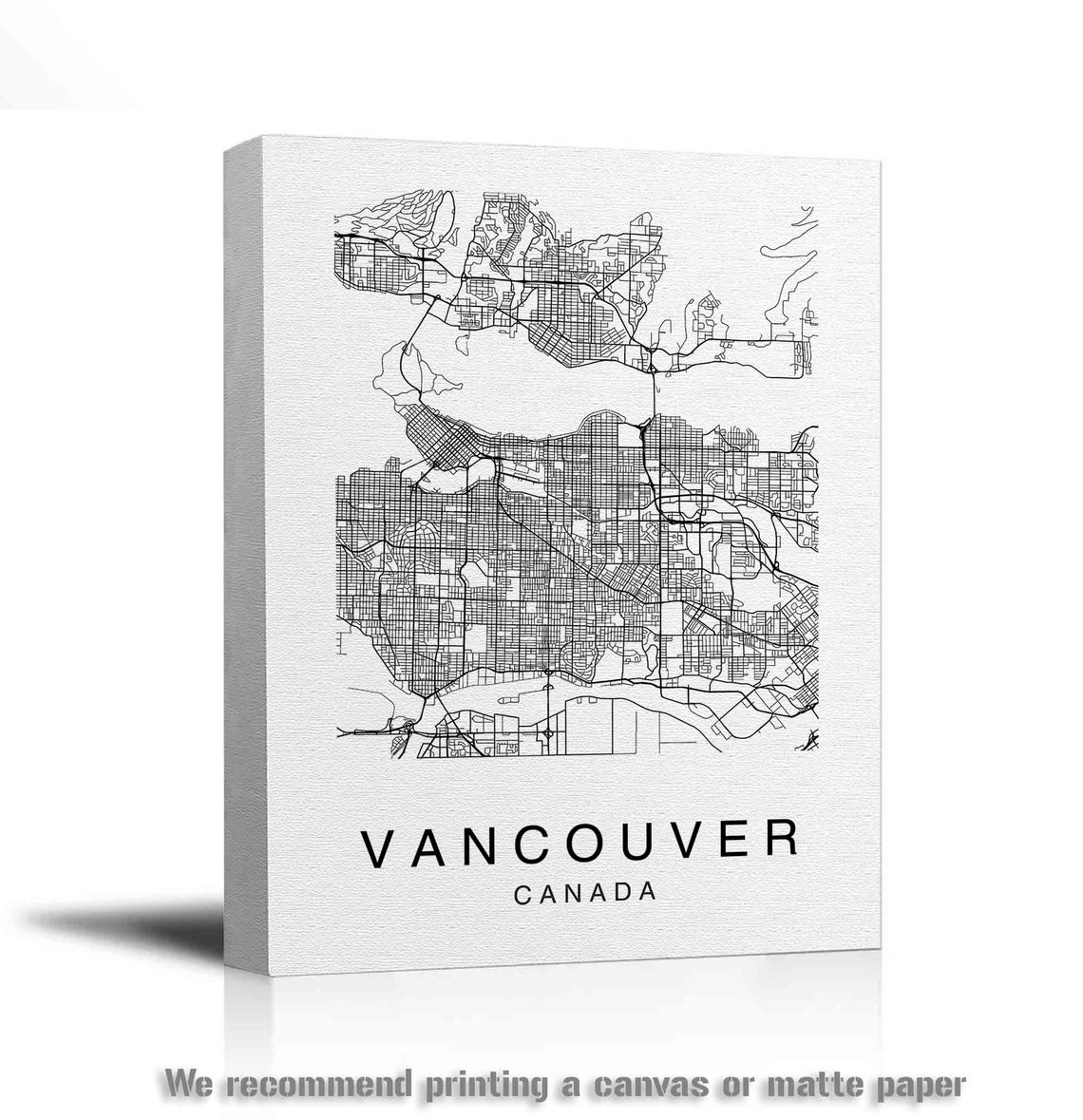Vancouver Map Print Vancouver City Map Art Printable Map | Etsy