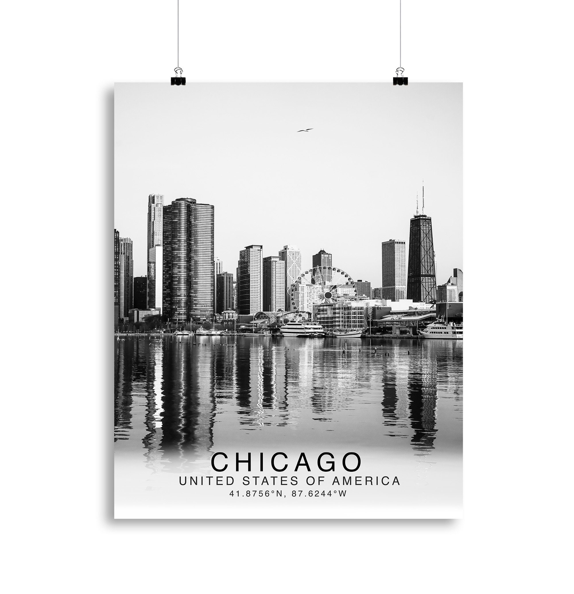 Chicago Wall Art Chicago Art Print Chicago Travel Poster Etsy UK