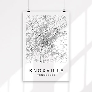 Knoxville Map Minimalist Map Knoxville Map Print Knoxville - Etsy