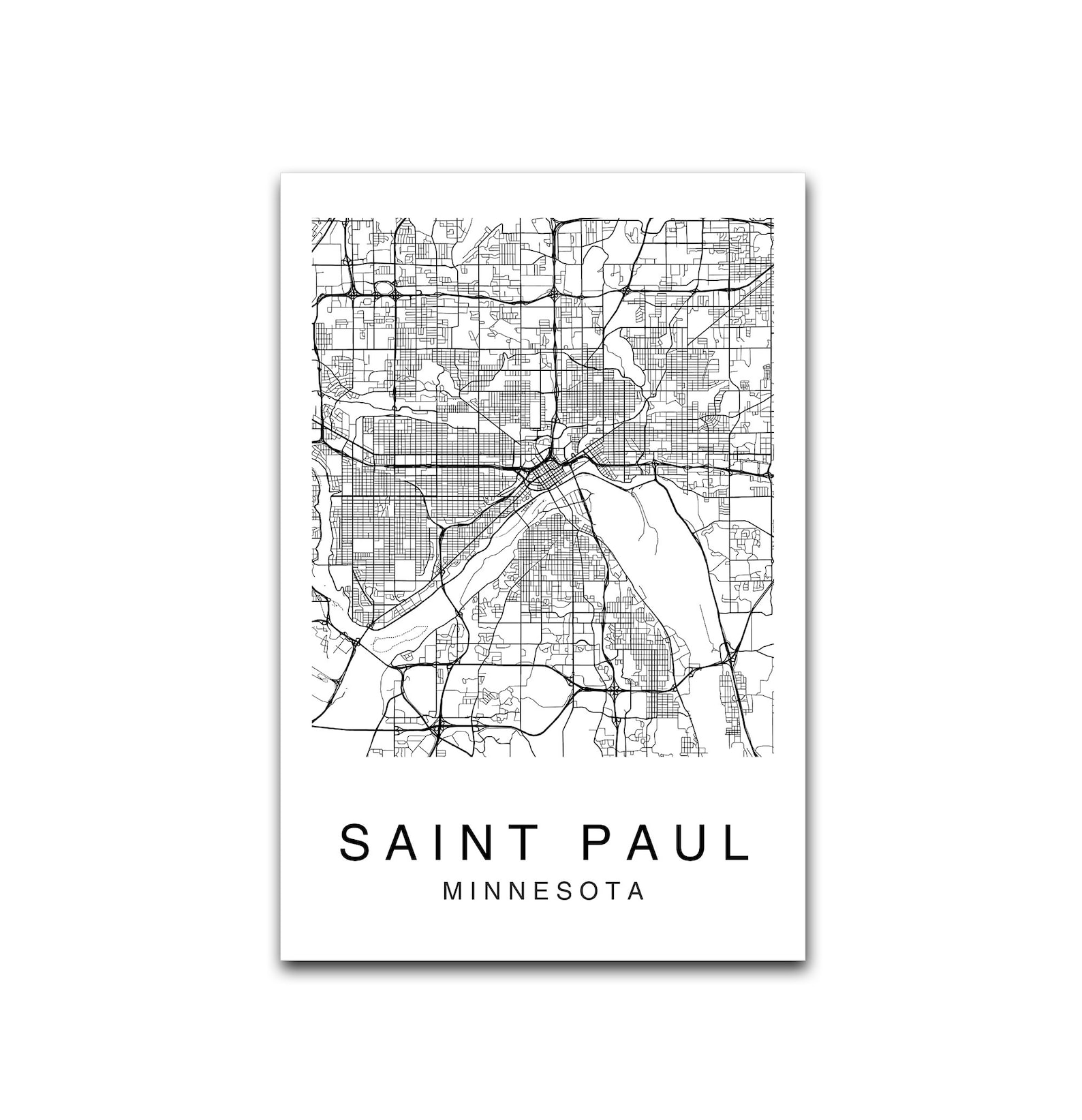 Saint Paul Map Saint Paul City Map Printable Map Map Print | Etsy