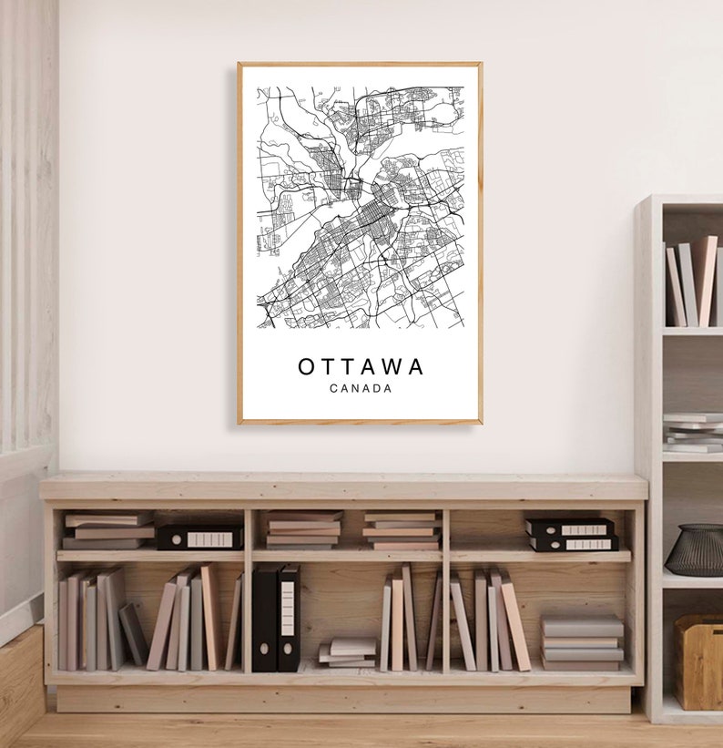 Ottawa Map Print Ottawa Map Printable Map Wall Art City Etsy