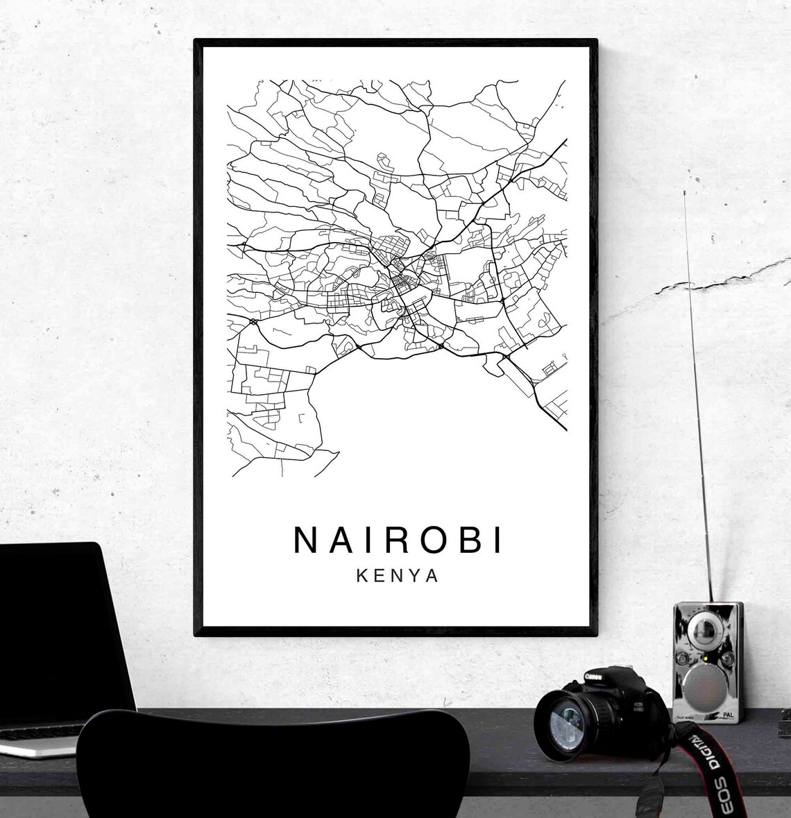 Nairobi Map Nairobi City Map Map Poster Map Print Nairobi | Etsy