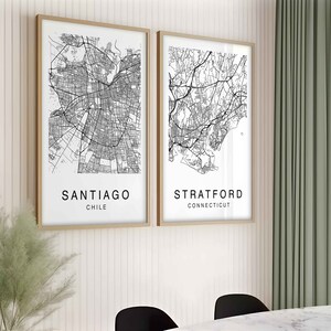 Custom City Map Print Poster Set 1,2,3,4,6,9 - Etsy