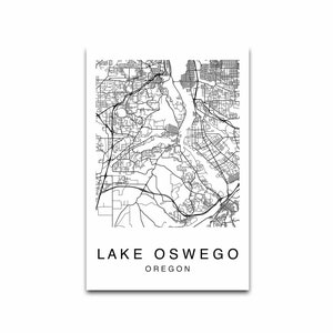 City of Lake Oswego Map Lake Oswego City Map Map Poster Map - Etsy