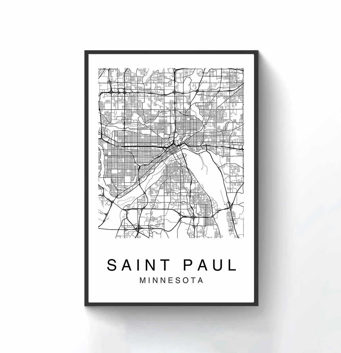 Saint Paul Map Saint Paul City Map Printable Map Map Print | Etsy