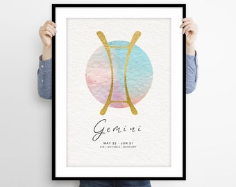 Boho Room Decor Gemini Sign - Etsy