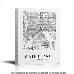 Saint Paul Map, Saint Paul City Map, Printable Map, Map Print, Saint Paul Map Art, Saint Paul ...