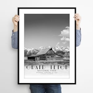 Grand Teton National Park Poster, Grand Teton Poster, National Park Art, Grand Teton Art, Grand Teton Photo, Wyoming  Grand Teton Print