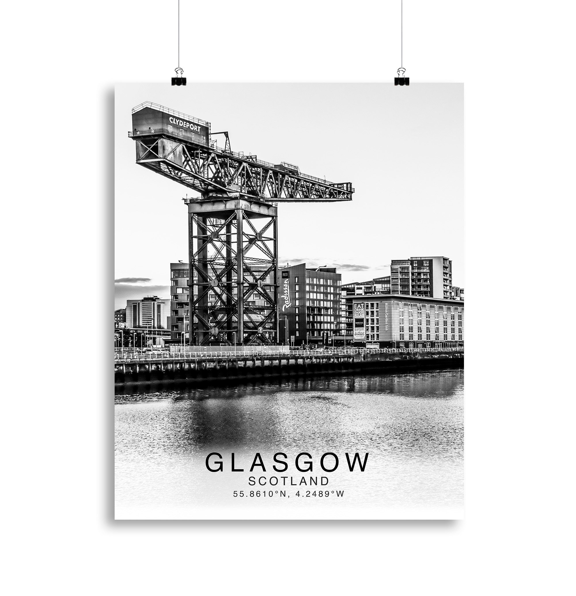 Glasgow Scotland Travel Art Print Glasgow Print Wall Art Etsy