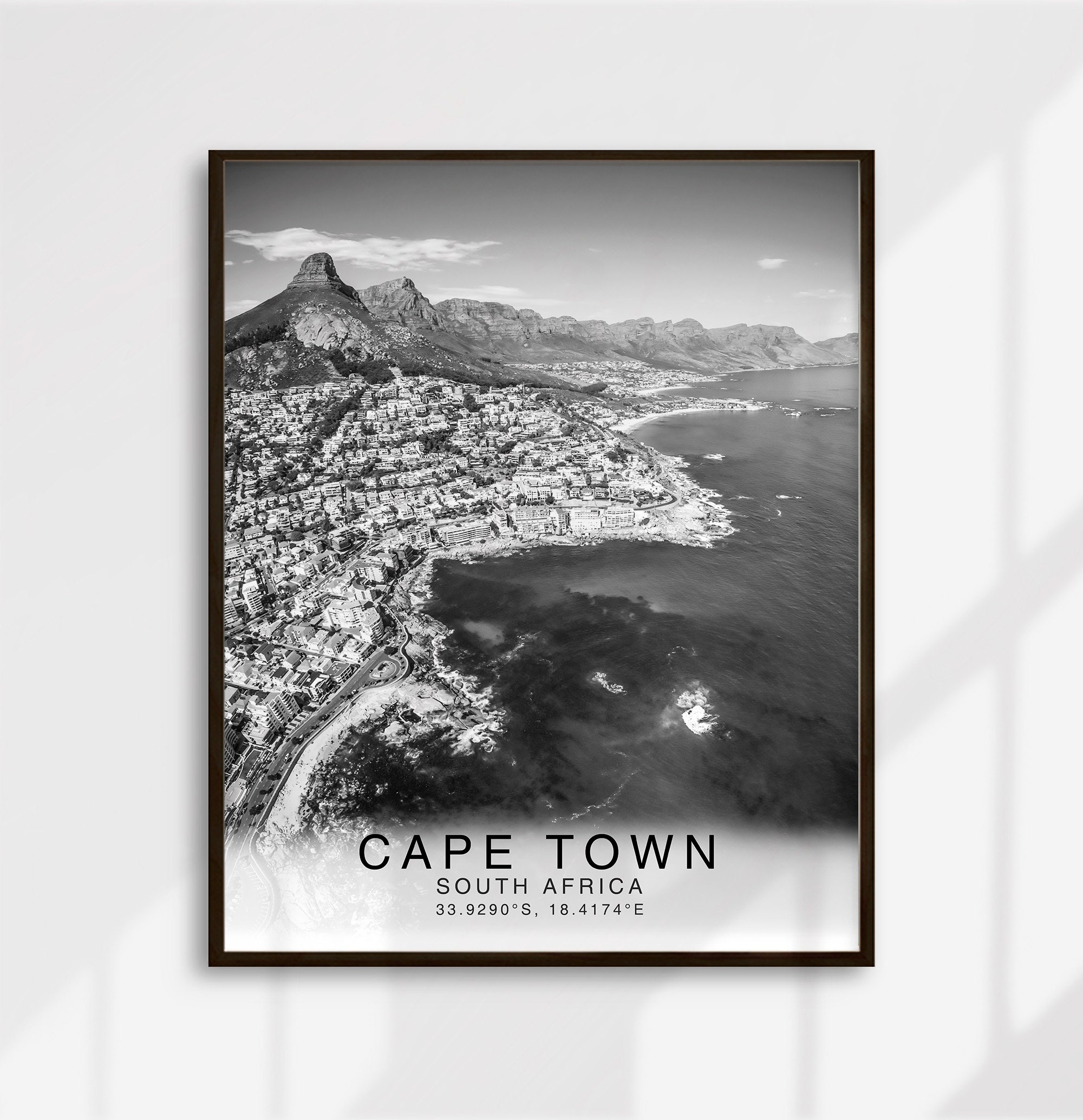 Cape Town Poster Cape Town Travel Print Unique Wall Art Etsy