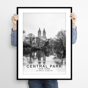 Impression de Central Park, impression de voyage à New York, impression d'affiche de New York, art mural New York, mur de galerie, cadeau New York, impression d'art de New York