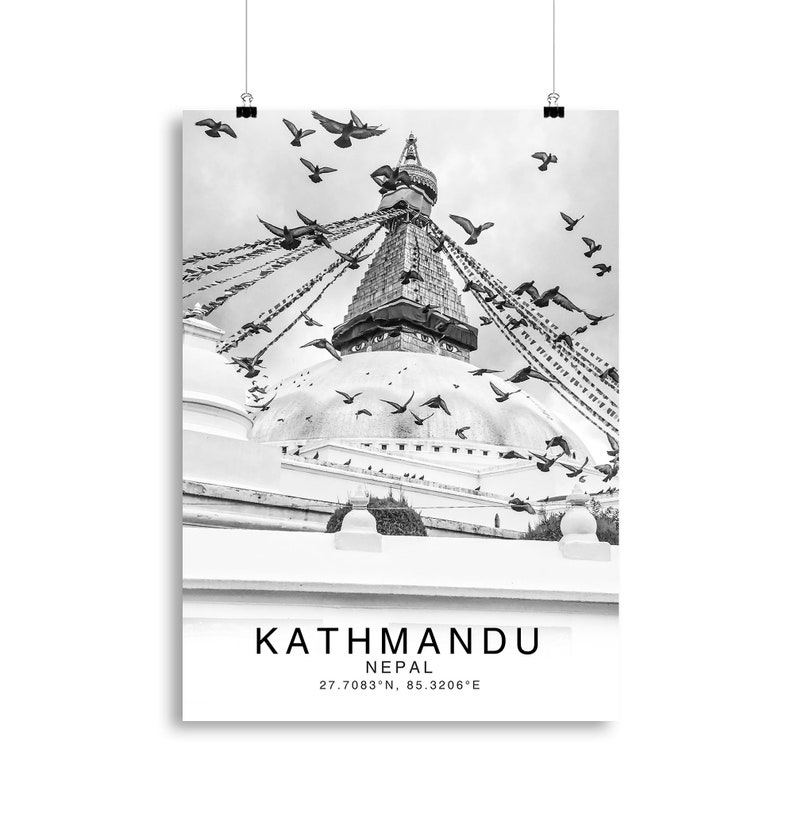 Katmandou, Katmandou Print Noir et Blanc, Nepal Wall Art, Nepal Poster, Nepal Photo, Nepal Wall Decor, Katmandou Poster, Nepāl, Asia Print image 9