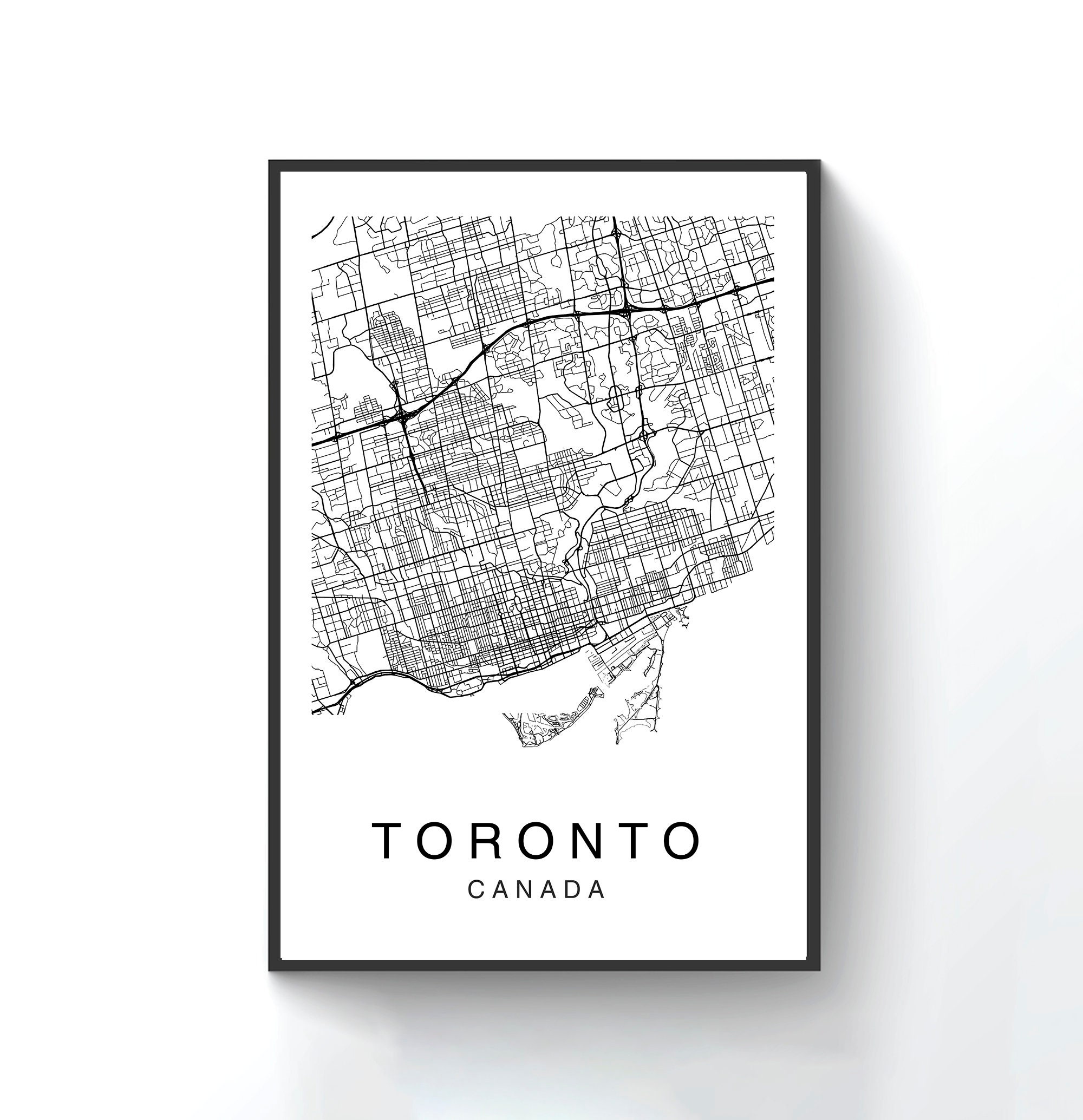 Toronto Map Toronto City Map Printable Map Art Toronto Map | Etsy