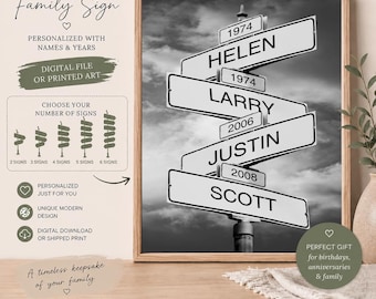 Personalized Family Names Sign, Custom Last Name Sign, Housewarming Wedding Gift, Farmhouse Wall Decor
