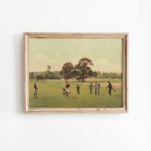 Vintage Golf Course Painting Art Print: Golf Fan Gift