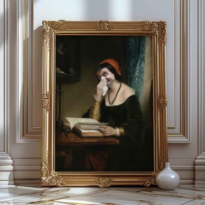 Donna che si tappa il naso, Arte alterata in bagno, Arte classica moderna, Stampa vintage di arte massimalista, Ritratto vintage alterato, Arte rinascimentale