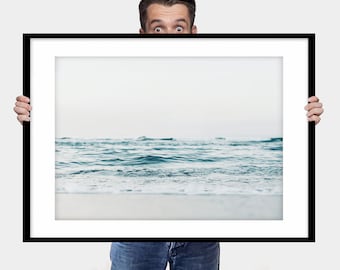 Blue Ocean Waves Print: Serene Coastal Seascape (Digital Download)