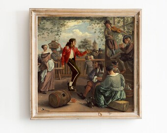 Alte Kunst Malerei, Pop Kultur Meisterwerk, Vintage Stil Illustration