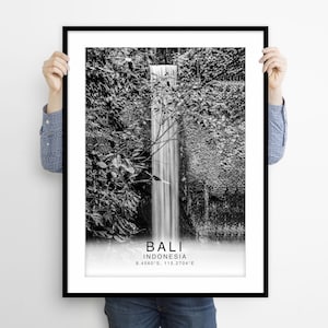 Bali Travel Poster, Bali Wall Art Decor, Print Bali, Bali Indonesia Poster Print, Travel Print Art, Nature Print Wall Art, Nature Wall Decor