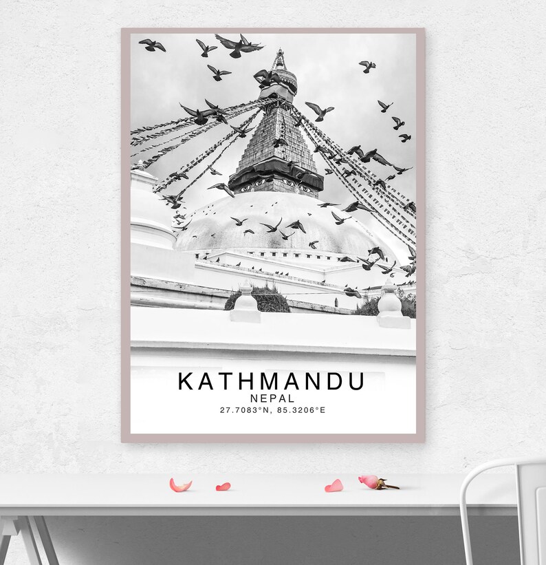 Katmandou, Katmandou Print Noir et Blanc, Nepal Wall Art, Nepal Poster, Nepal Photo, Nepal Wall Decor, Katmandou Poster, Nepāl, Asia Print image 8