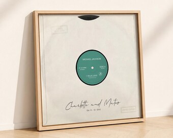 Custom Square Song Print, Personalized Music Lover Gift, Customizable Wedding Anniversary Wall Art Poster