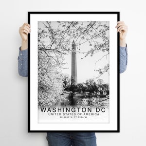 Washington DC, impression de Washington DC, affiche minimaliste, impression de Washington dc, affiche de Washington DC, art de Washington dc, impression de voyage de Washington