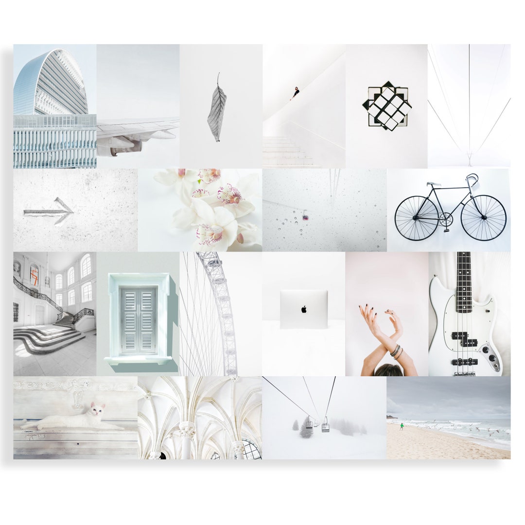 Neutrals Collage Kit, Collage Wall Art, Collage Kit Minimalist, 80