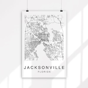 Jacksonville Map Print, Map Print, Art Print, Jacksonville Wall Art, Jacksonville Print, City Maps, Map Gift, Jacksonville, Digital Download