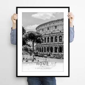 Arte murale di Roma, poster fotografico di Roma, poster fotografico di Roma, poster con stampa fotografica di Roma, fotografia di Roma in Italia, stampa dell'Italia, poster di viaggio