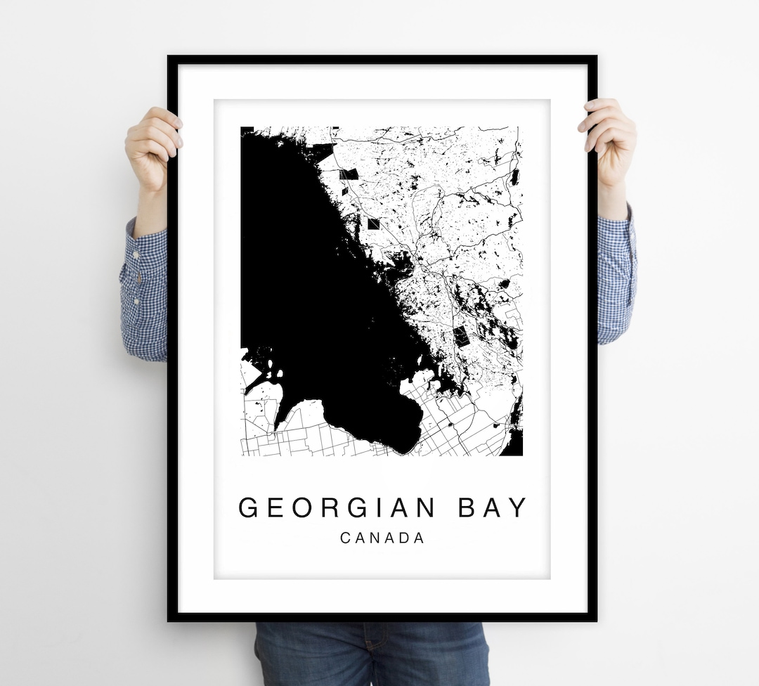 Georgian Bay Map Poster Wall Art